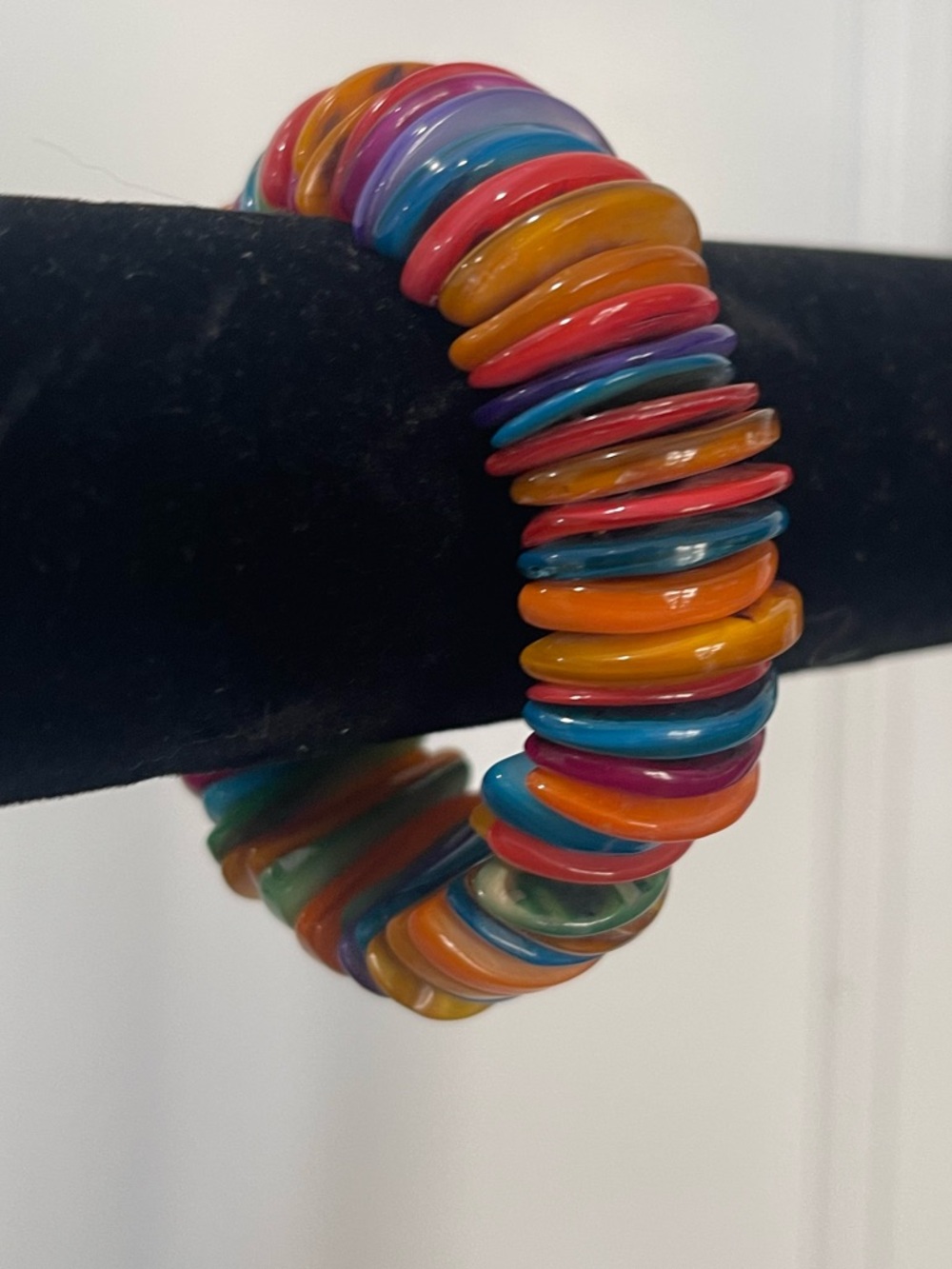 Colorful Multicolor Women’s Stretch Disc Bracelet